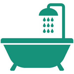 風呂のシルエット