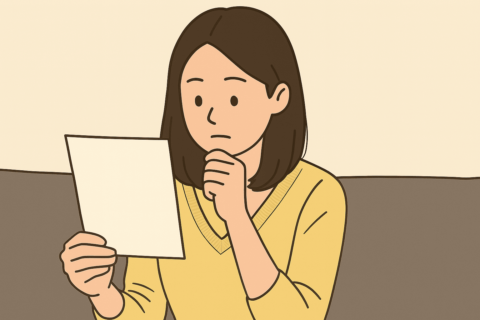 居宅サービス計画作成依頼届出書を提出する女性