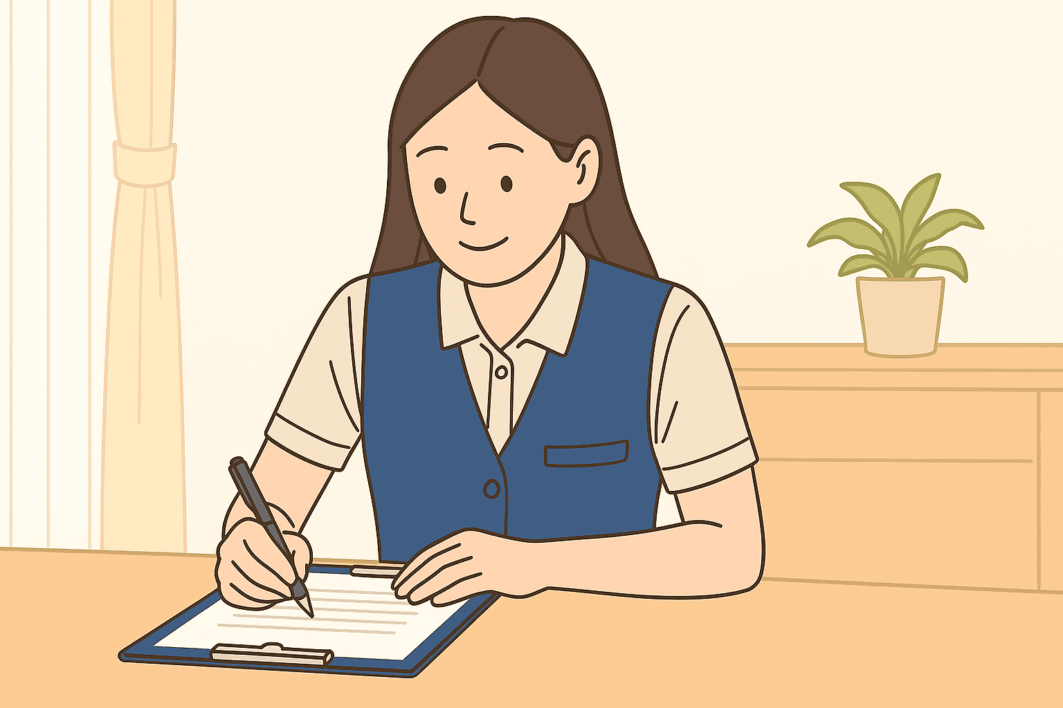 利用者宅を訪れる職員