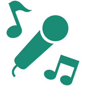 カラオケのシルエット