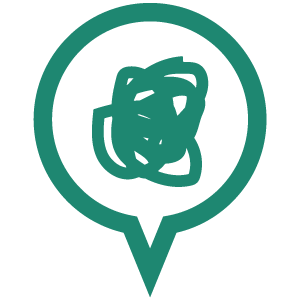 困っているイメージのシルエット