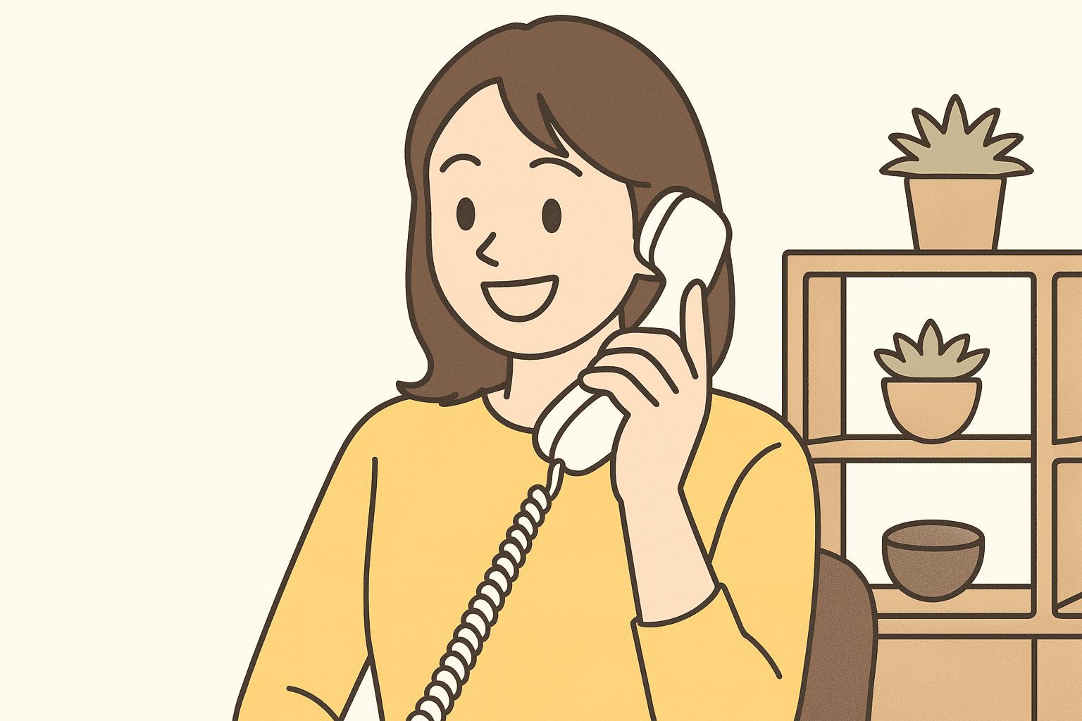 電話をする女性