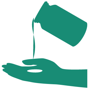 オイルマッサージのシルエット