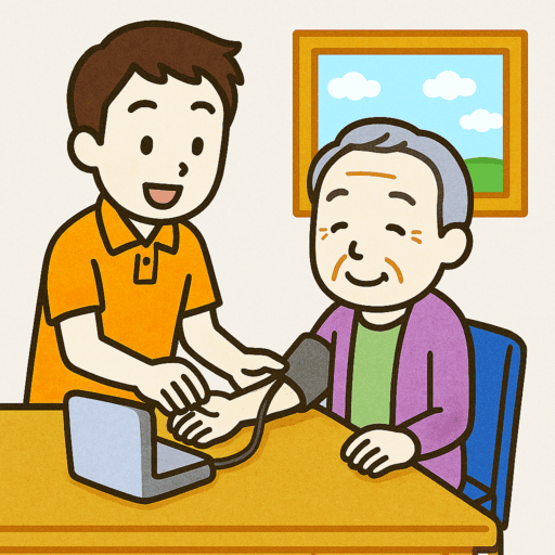 血圧を測っているイラスト