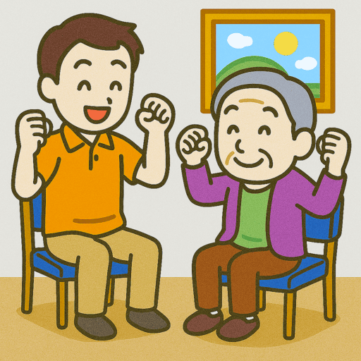 健康体操をしている風景