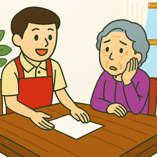 相談・助言を行っているイラスト