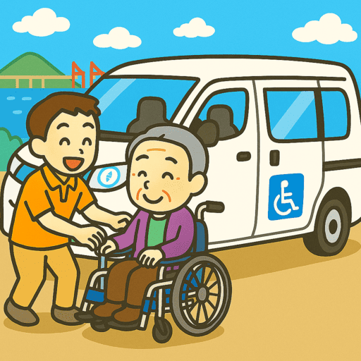 送迎のイラスト